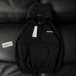 essentials hoodie black
