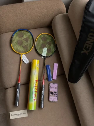 yonex set raket badminton