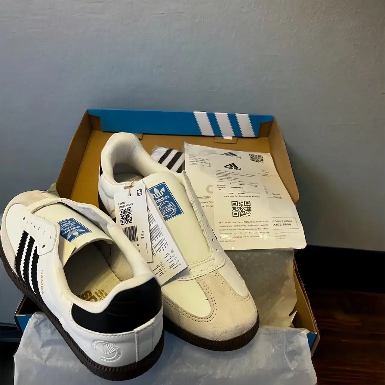 adidas samba og white black - Gambar 3